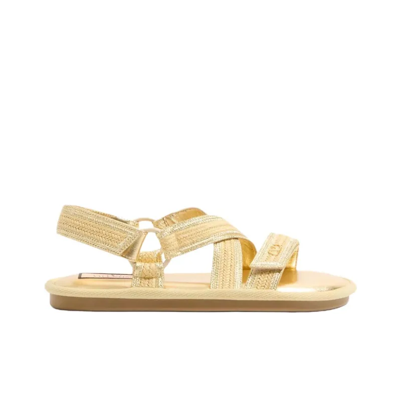 Valentino Lake Powell One Strap Sandals Women's Gold-1