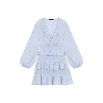 Maje Long Sleeved Dress Women's Light Blue