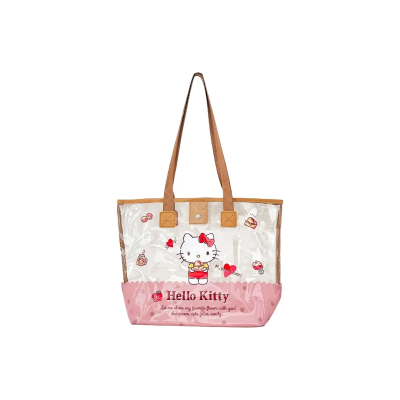 Sanrio Hello Kitty PVC Tote Bag, Shopping Bag, Shoulder Bag Regular Women's Brown-0