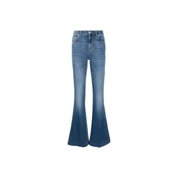 Alexander McQueen Logo Patch Flared Jeans