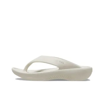Crocs Mellow Abrasion Resistant Flip Flops Women's Ecru