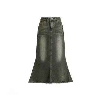 FHMY Denim Long Skirts Women's