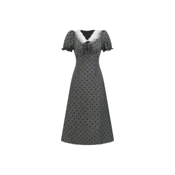 FIAWANG Short Sleeved Dress Women's Gray
