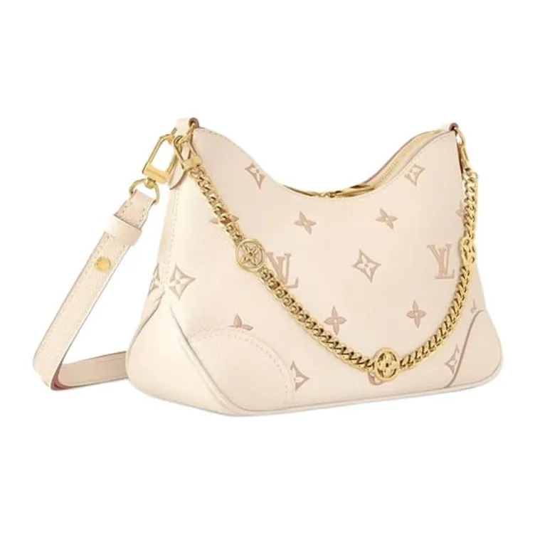 LOUIS VUITTON Boulogne Embossed Grain Cow Leather Shoulder Bag Women's Two Tone-2