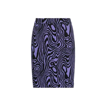 MOSCHINO Graphic pattern Knitted Mini Skirt
