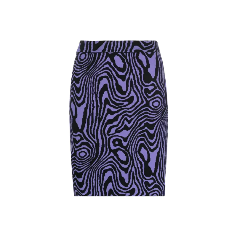 MOSCHINO Graphic pattern Knitted Mini Skirt-0
