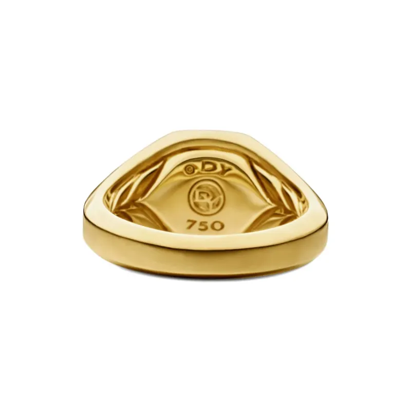 David Yurman 18K Yellow Gold Streamline® Signet Turquoise Ring-3
