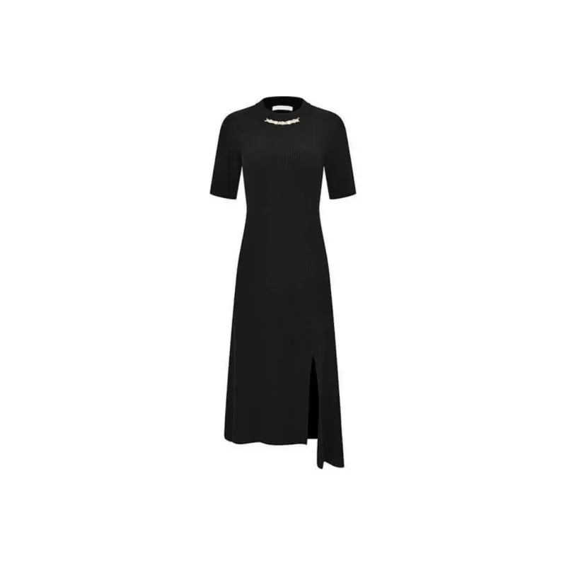 RARE Short Sleeved Dresses Women's Black-0