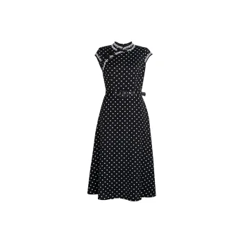 ROEYSHOUSE Short Sleeved Dresses Women's Polka Dot