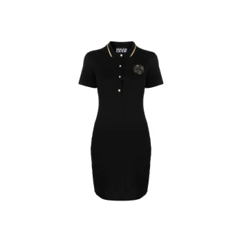 VERSACE JEANS COUTURE SS23 Short Sleeved Dress Women's Black