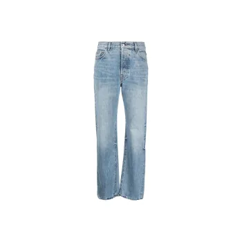 AMIRI Logo Patch Washed Straight Leg Jeans