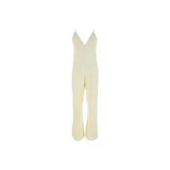 JIL SANDER V-Neck Scallop-Edge Jumpsuit