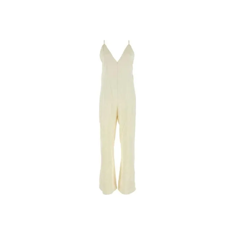 JIL SANDER V-Neck Scallop-Edge Jumpsuit-0