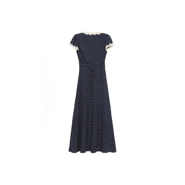 Qiuerle Short Sleeved Dress Women's-5