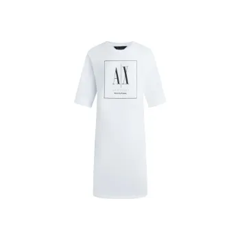 ARMANI EXCHANGE Short Sleeved Dresses Women's White