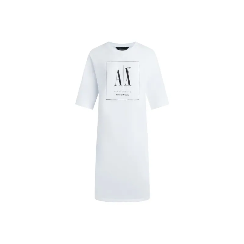 ARMANI EXCHANGE Short Sleeved Dresses Women's White-0