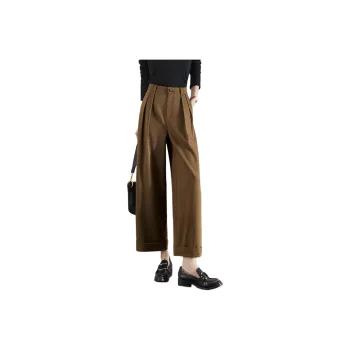 Mo Han Yi Mei Casual Pants Women's Khaki Green