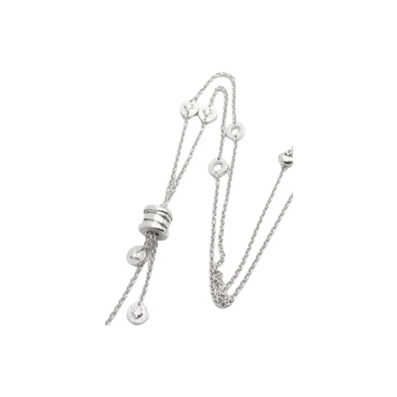 BVLGARI 10's 18kt White Gold B zero 1 Element Diamond Necklace-1