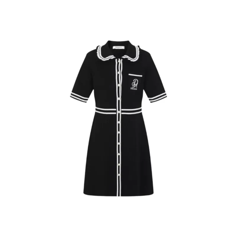 DEGAIA Short Sleeved Dresses Women's Black-0
