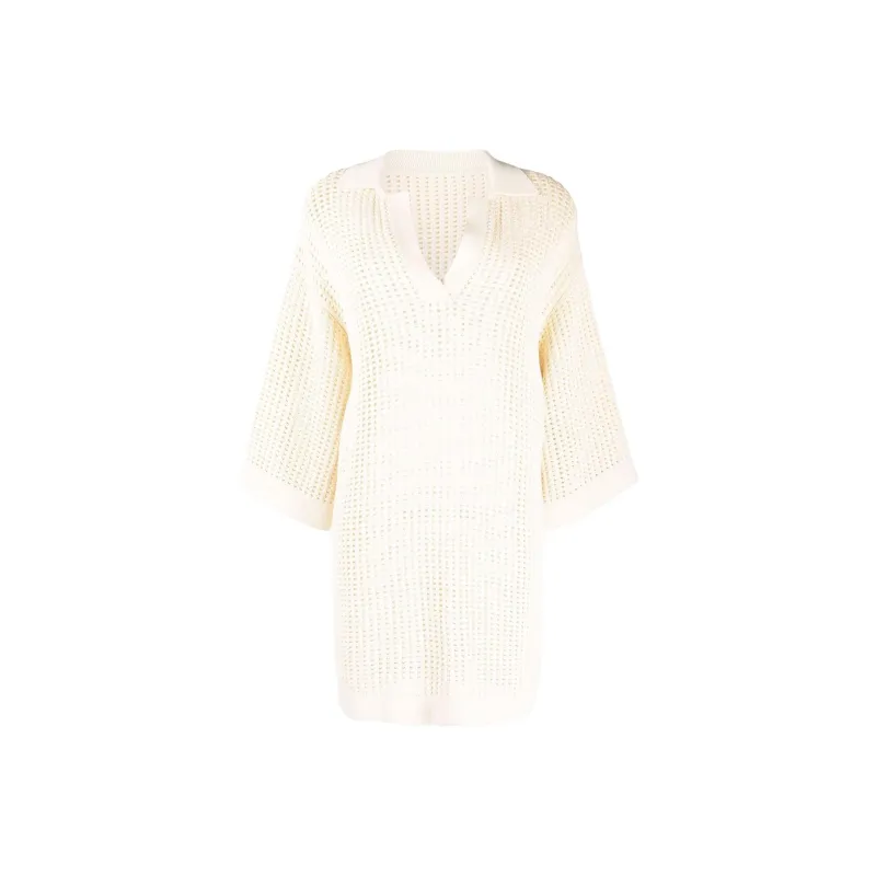 NANUSHKA Wingtip-collar Knitted Dress-0