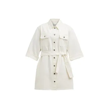 COACH Short Sleeved Dress Women's White