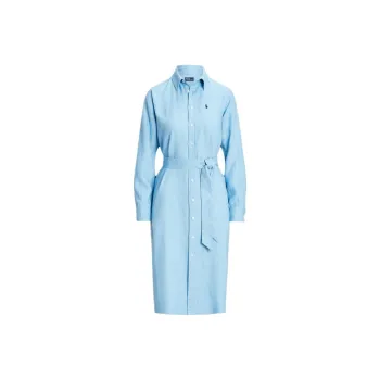 Polo Ralph Lauren SS24 Long Sleeved Dress Women's Blue