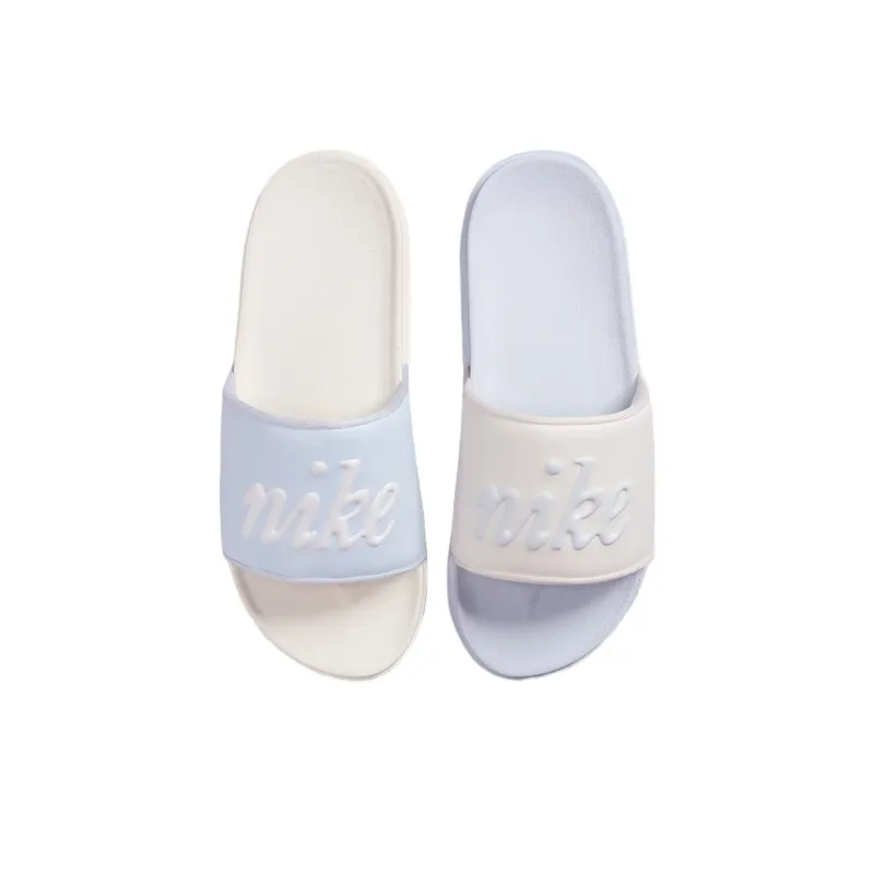 Nike Offcourt Slip Resistant Slide Slippers Women's White Purple-2