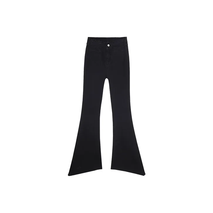 MITUAN Flared Pants Jeans Women's Light Blue-5
