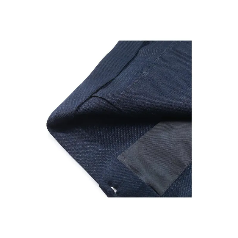 Zegna SS25 Business Suit Coat Men's Dark Blue-5