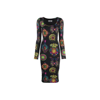 VERSACE VERSACE Long-Sleeved Dresses Women's Multicolor