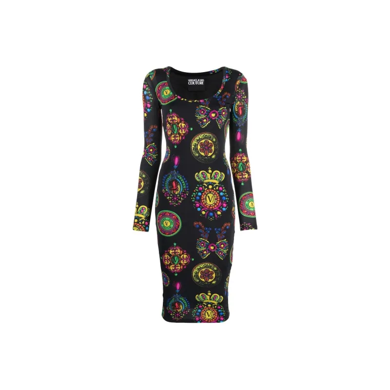 VERSACE VERSACE Long-Sleeved Dresses Women's Multicolor-0