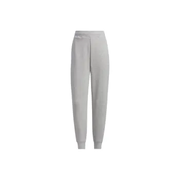 Adidas Three Stripe Terry Tapered Pants Knitted Sports Pants Women's Gray