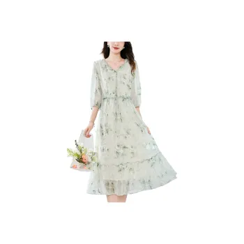 To The West Long-Sleeved Dresses Women's Green