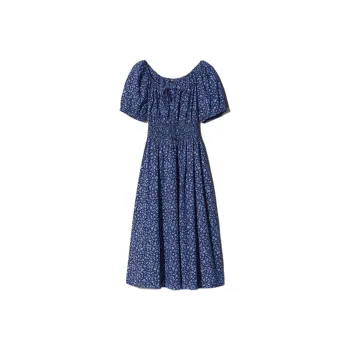 UNIQLO Short Sleeved Dresses Women's Dark Blue