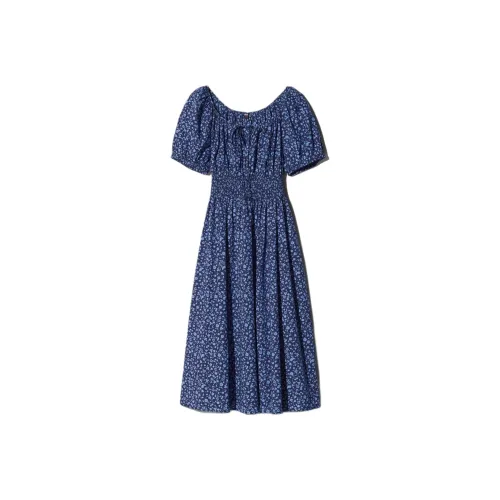 UNIQLO Short Sleeved Dresses Women's Dark Blue