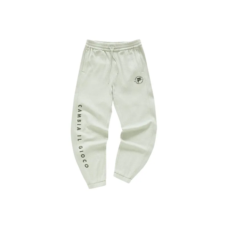 FILA FUSION UNIFORM Knitted Sweatpants Women's Tea Massage Green-0