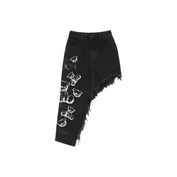 TCH Denim Long Skirts Women's Black