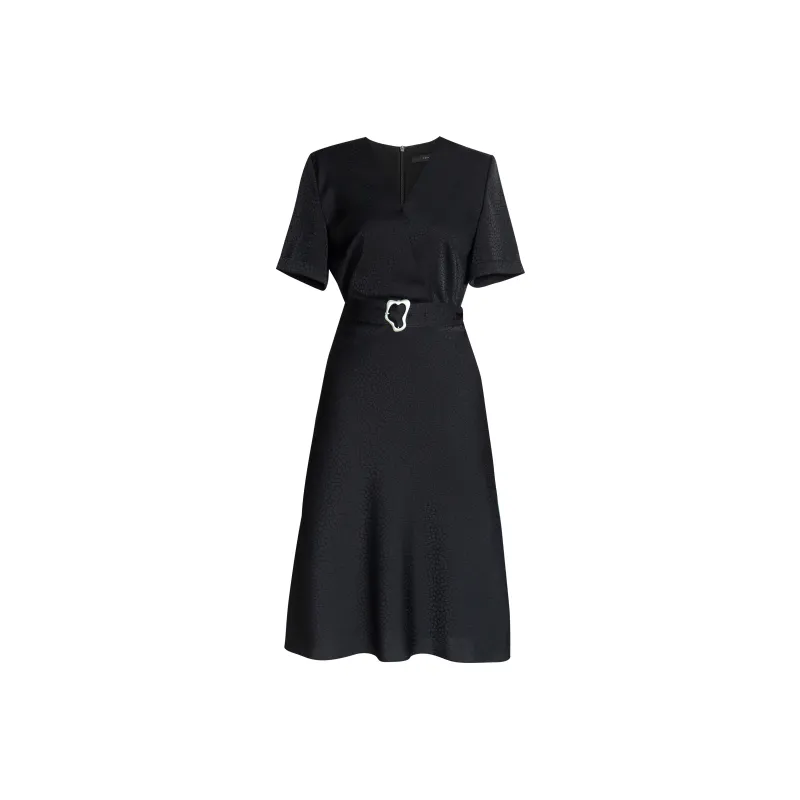 ROEYSHOUSE Short Sleeved Dress Women's Black-0