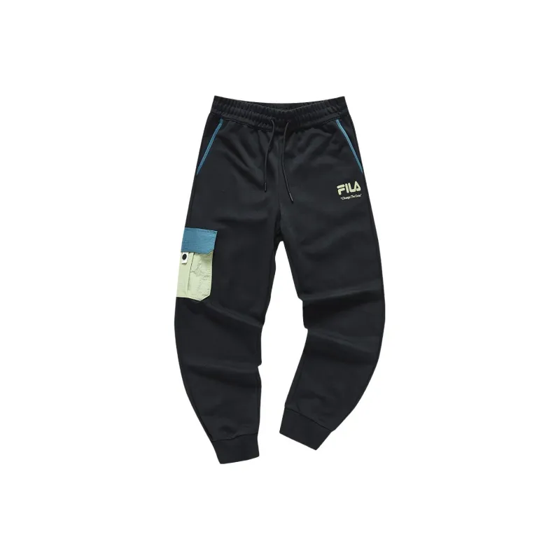 FILA FUSION Knitted Sweatpants Women's Pitch Black-0