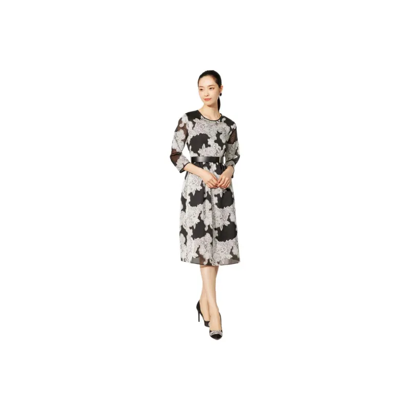 BBLLUUEE Long Sleeved Dress Women's Ink Black-0
