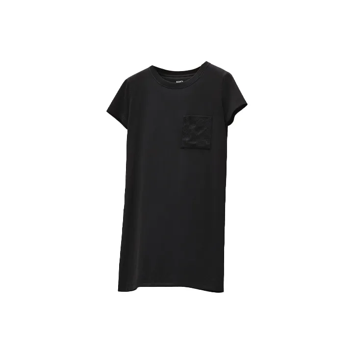HERMES Short Sleeved Dress Women's Black-0