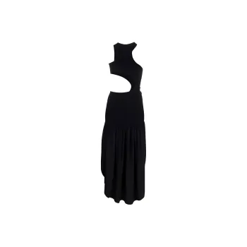 Stella McCartney Cut Out Asymmetric Midi Dress