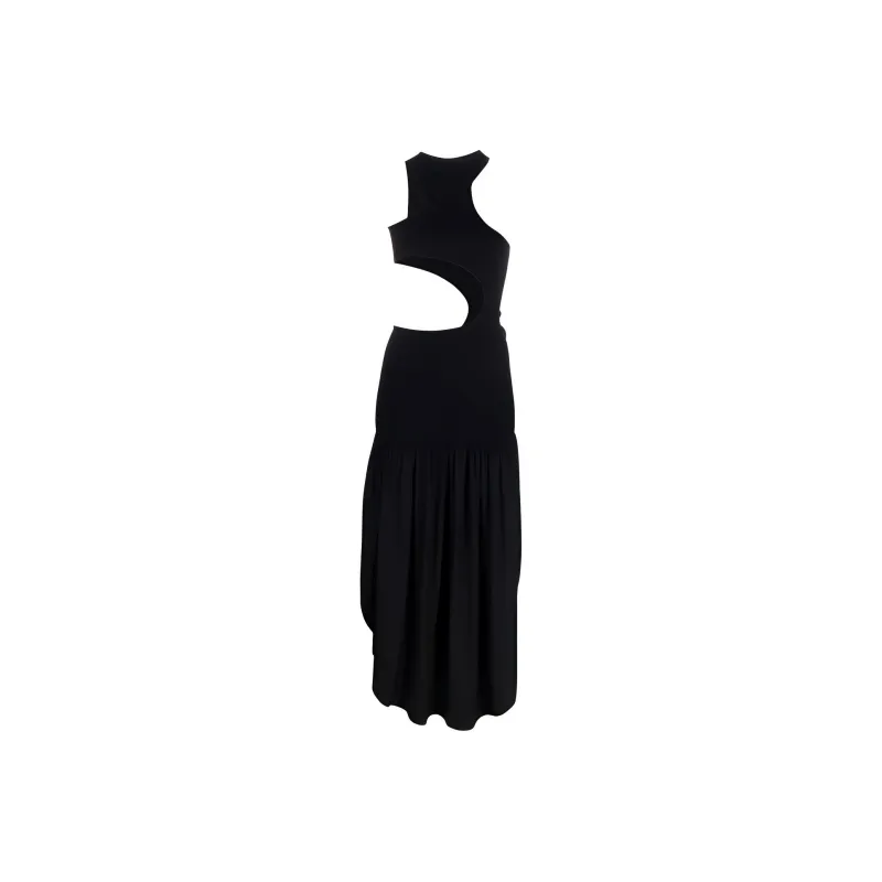 Stella McCartney Cut Out Asymmetric Midi Dress-0