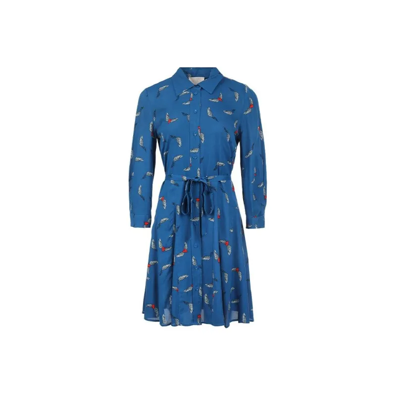 I BLUES SS24 Long Sleeved Dresses Women's Blue-0