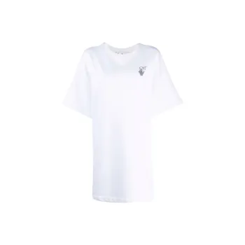 OFF WHITE FW21 Short Sleeved Dresses Women's White