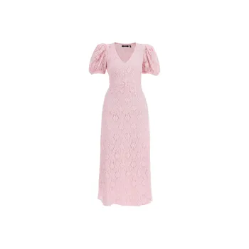 Rotate Puff Sleeve Midi Dress