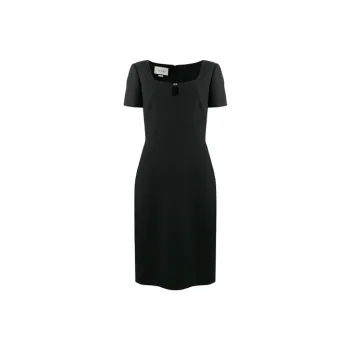 GUCCI Short Sleeved Dresses Women's Black
