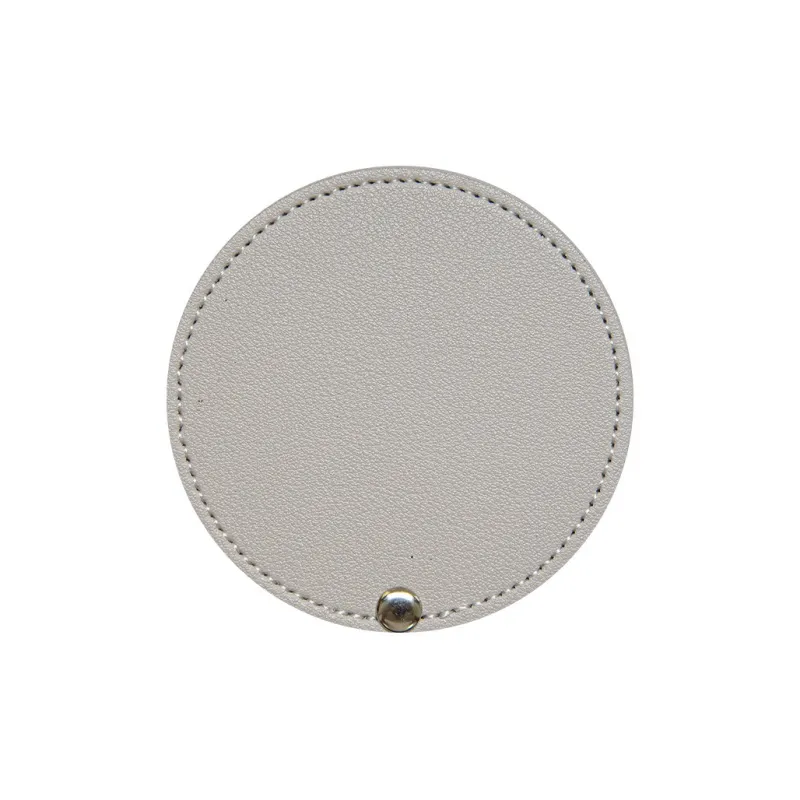 JIXUAN Portable Refillable PU Leather Rotating Stainless Steel Cute Impact Resistant Make Up Mirrors-0