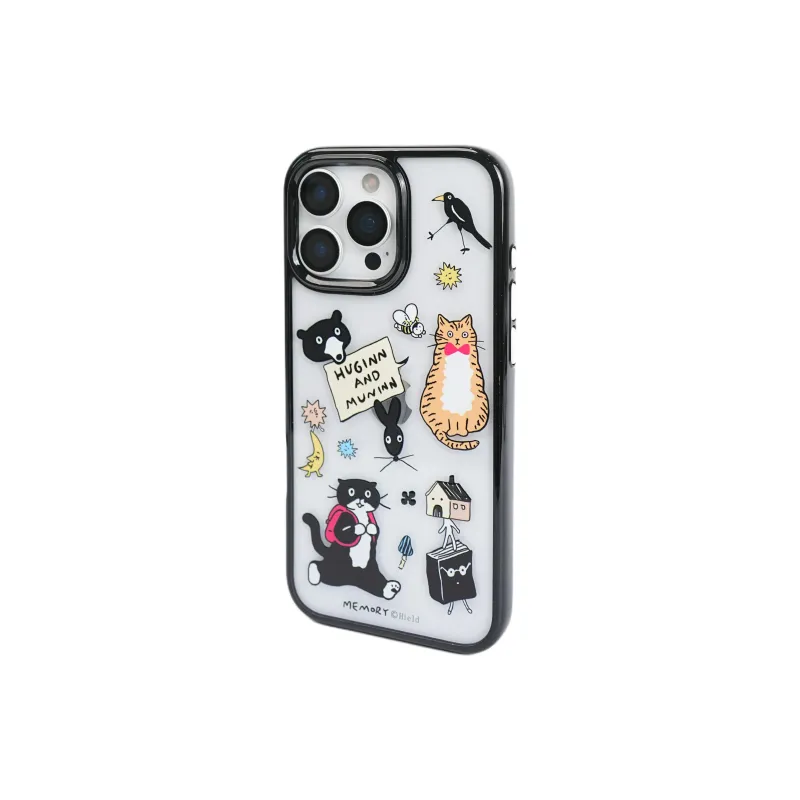 Wei Xin Acrylic Material Crow Kitten House Phone Cases Compatible With IPhone 16/15 Pro Max/Apple 13/14 Pro/Max-3