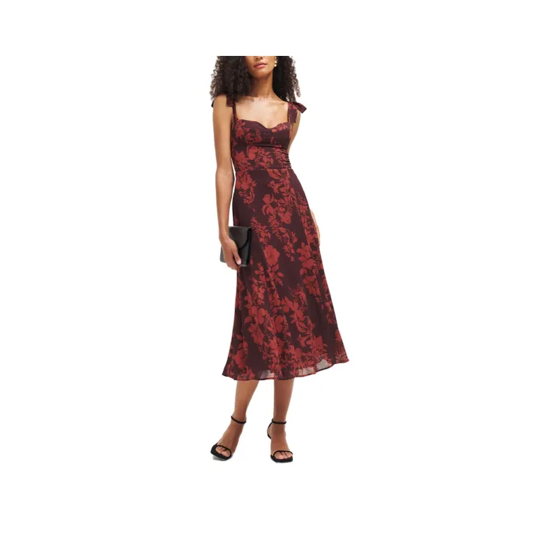 Reformation Slip Dresses Women's Dark Red-0